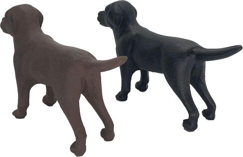 First of a Kind Cast Iron Labrador Dog Statues, Vintage, Antique Tabletop Cute Labrador Figurine Collectible Gifts in Black, Decorative Cast Iron Lab Doggie Decor Figurines in Saudi Arabia