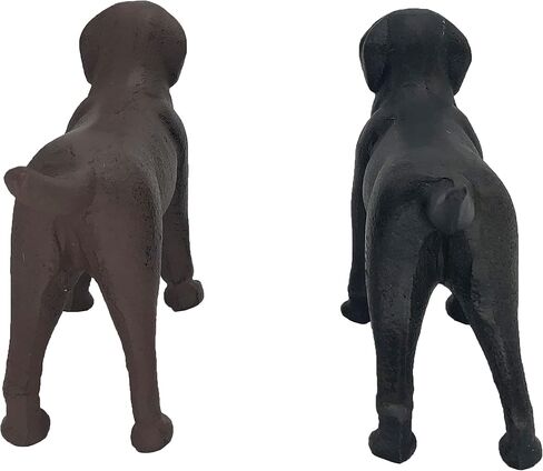 First of a Kind Cast Iron Labrador Dog Statues, Vintage, Antique Tabletop Cute Labrador Figurine Collectible Gifts in Black, Decorative Cast Iron Lab Doggie Decor Figurines in Saudi Arabia