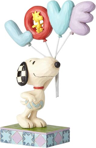 تمثال Enesco Jim Shore Peanuts Snoopy with Love Balloon، مقاس 7.5 بوصة، متعدد الألوان in Saudi Arabia