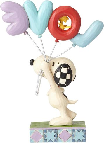 تمثال Enesco Jim Shore Peanuts Snoopy with Love Balloon، مقاس 7.5 بوصة، متعدد الألوان in Saudi Arabia
