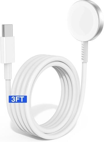 لكابل شاحن الساعة USB C MFi معتمد 3FT سلك شاحن ساعة نوع C لشاحن i Watch شحن سريع لسلسلة i Watch 9/8/7/6/5/4/3/2/1/Ultra 2/SE in Kuwait