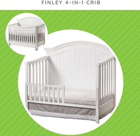 طقم تحويل حاجز حماية سرير الأطفال الصغار 136 لأسرة سوريل | انظر الوصف للحصول على قائمة أسرة الأطفال المتوافقة (أبيض) in Kuwait