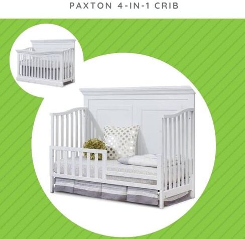 طقم تحويل حاجز حماية سرير الأطفال الصغار 136 لأسرة سوريل | انظر الوصف للحصول على قائمة أسرة الأطفال المتوافقة (أبيض) in Kuwait