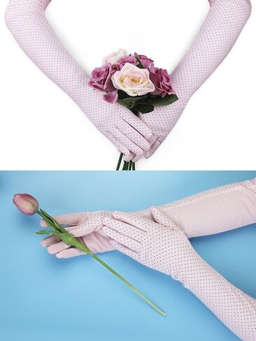 Women UV Protection Driving Gloves Breathable Sun Block Gloves for Summer Riding Supplies (Beige) in Saudi Arabia