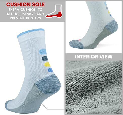 GoWith Running Socks for Women & Men, Cushioned Athletic Anti-Blister Seamless Quarter Socks for Workout, Hike, Gym in Saudi Arabia