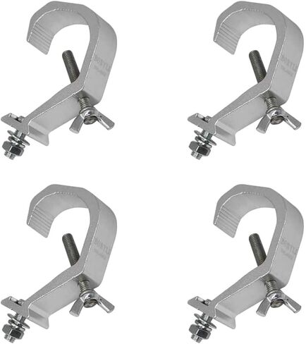 10 Pack （1-2 ）Inch Quick Release Heavy Duty 220 Lbs Aluminum Alloy Stage Lighting Clamp for Moving Head Light Par Light Spotlight (BLACK 44LBS) in Kuwait