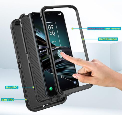 Asuwish Phone Case for Samsung Galaxy A70 with Tempered Glass Screen Protector and Cell Cover Hybrid Shockproof Protective Full Body Heavy Duty Mobile Accessories Glaxay A70S A 70 Gaxaly 70A S70 Black in Saudi Arabia