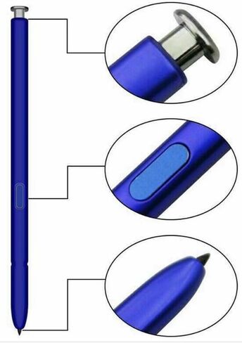 لقلم Galaxy Note 10 Stylus (مع بلوتوث) بديل لهاتف Samsung Galaxy Note 10، Note 10+ Plus 5G جميع الإصدارات قلم لمس مع 5 أطراف/أطراف (فضي) in Kuwait