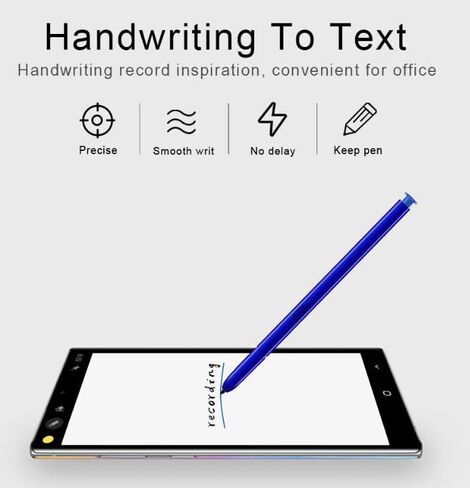 لقلم Galaxy Note 10 Stylus (مع بلوتوث) بديل لهاتف Samsung Galaxy Note 10، Note 10+ Plus 5G جميع الإصدارات قلم لمس مع 5 أطراف/أطراف (فضي) in Kuwait