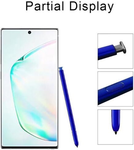 لقلم Galaxy Note 10 Stylus (مع بلوتوث) بديل لهاتف Samsung Galaxy Note 10، Note 10+ Plus 5G جميع الإصدارات قلم لمس مع 5 أطراف/أطراف (فضي) in Kuwait