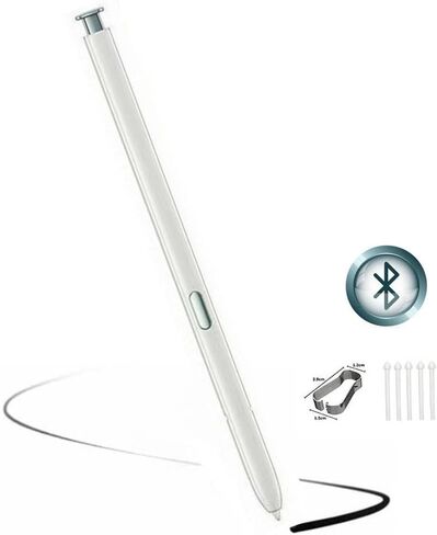 لقلم Galaxy Note 10 Stylus (مع بلوتوث) بديل لهاتف Samsung Galaxy Note 10، Note 10+ Plus 5G جميع الإصدارات قلم لمس مع 5 أطراف/أطراف (فضي) in Kuwait