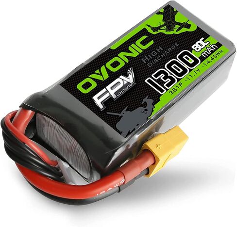 بطارية ليبو OVONIC 3S 80C 1300mAh 11.1V بطارية ليبو مع موصل XT60 لطائرة RC FPV للسباق بدون طيار كوادكوبتر in Saudi Arabia