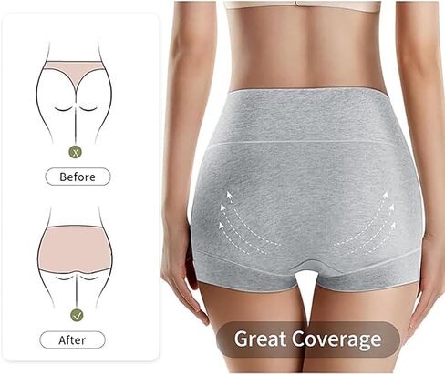 Ultimate Comfort cotton underwear for women,high waisted, Full Coverage, panties for women 4 Pack in Saudi Arabia