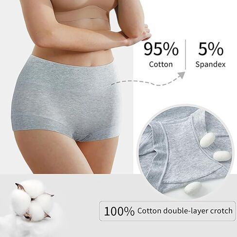 Ultimate Comfort cotton underwear for women,high waisted, Full Coverage, panties for women 4 Pack in Saudi Arabia