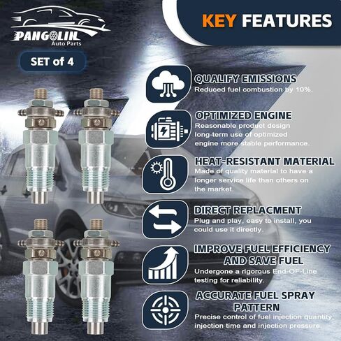 PANGOLIN 3974254 Fuel Injector 4PCS for Bobcat 743 643 645 225 231 with Kubota V1702 Engine Aftermarket Parts in Saudi Arabia