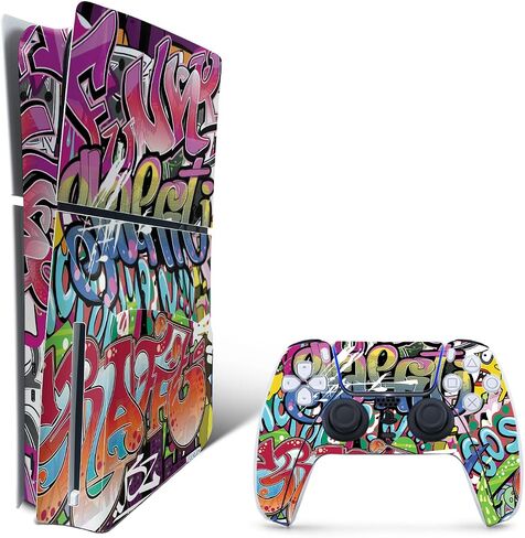MightySkins Skin Compatible with PlayStation 5 Slim Digital Edition Bundle - Arctic Camouflage | Protective, Durable, and Unique Vinyl Decal wrap Cover | Easy to Apply | Made in The USA in Saudi Arabia