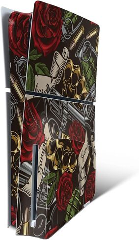 MightySkins Skin Compatible with Playstation 5 Slim Digital Edition Bundle - Pastel Mary | Protective, Durable, and Unique Vinyl Decal wrap Cover | Easy to Apply | Made in The USA in Saudi Arabia