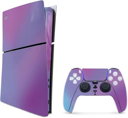 MightySkins Skin Compatible with Playstation 5 Slim Digital Edition Bundle - Pastel Mary | Protective, Durable, and Unique Vinyl Decal wrap Cover | Easy to Apply | Made in The USA in Saudi Arabia