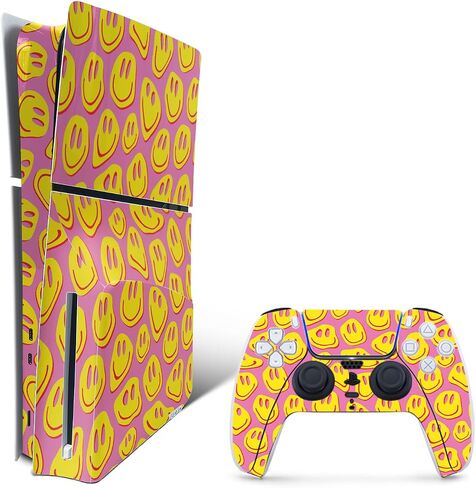 MightySkins Skin Compatible with Playstation 5 Slim Digital Edition Bundle - Pastel Mary | Protective, Durable, and Unique Vinyl Decal wrap Cover | Easy to Apply | Made in The USA in Saudi Arabia