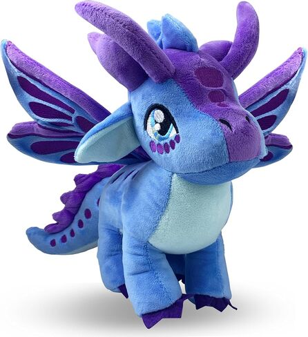 New Wings Fire Toys Dragon Plush Toy Stuffed Animal Kawaii Purple Blue Dragon Decor Merch Gift for Kids Boys Girls Aged 3+ in Saudi Arabia