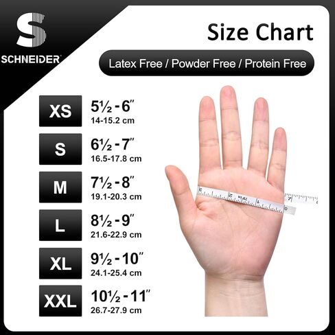 Schneider Nitrile Exam Gloves, Large, 200-ct Box, 4-mil, Black Disposable Gloves Latex-Free, Powder-Free, Food Safe, Medical Gloves for Cooking, Cleaning, Examination in Saudi Arabia
