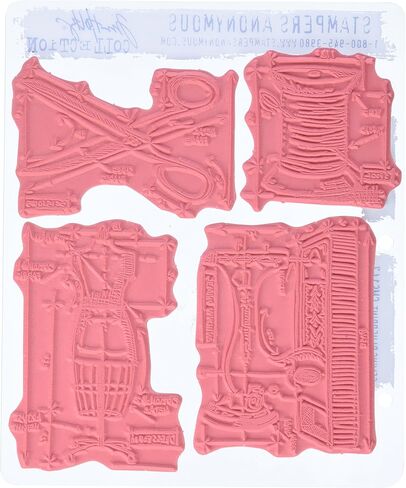 Stampers Anonymous Tim Holtz Cling Rubber Stamp Set, 7 by 8.5-Inch, Sewing Blueprint in Saudi Arabia