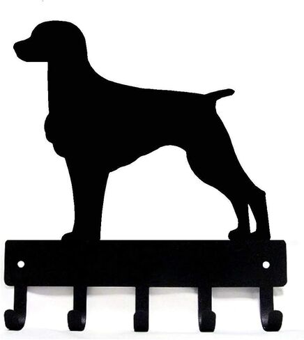 Brittany Spaniel Key Holder & Leash Hanger for Wall - Large 9 inch Wide with 5 Hooks - Made in USA in Saudi Arabia