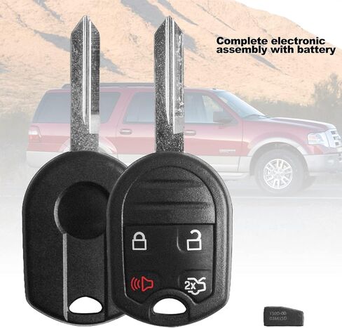 يناسب Ford F150 2011 2012 2013 2014 F250 F-350 Super Duty 2011-2016 Explorer Expedition 2009-2017 دخول بدون مفتاح التحكم عن بعد في التشغيل FCCID: OUC6000022 CWTWB1U793 40/80bit Chip 2PCS in Kuwait