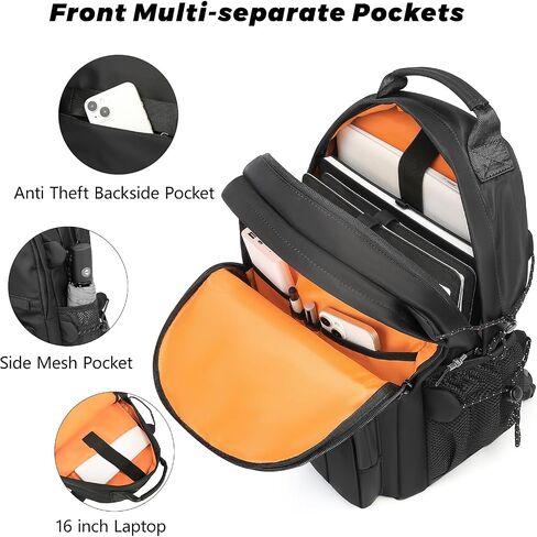 Lightweight Durable College Travel Backpack,25L Daily Casual Bookbag Backpack fit 15.6 Inch Laptop, Water Resistant Work Outdoor Hiking Backpacks With Multifunction Pockets for Men Women in Saudi Arabia