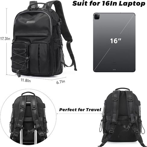 Lightweight Durable College Travel Backpack,25L Daily Casual Bookbag Backpack fit 15.6 Inch Laptop, Water Resistant Work Outdoor Hiking Backpacks With Multifunction Pockets for Men Women in Saudi Arabia