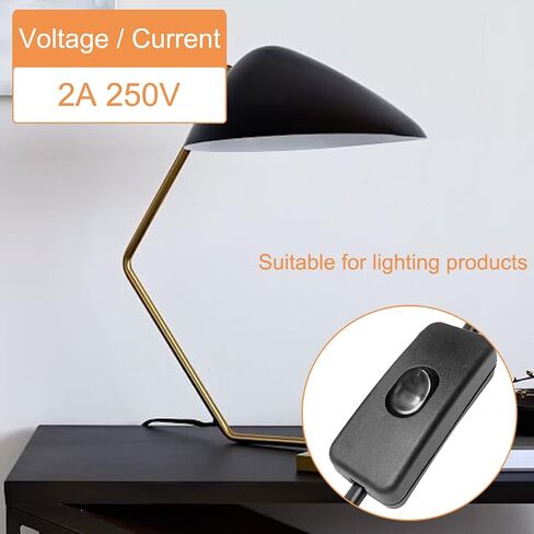 مفتاح الروك زر التشغيل/الإيقاف، مفتاح الطاقة DC 12V AC 250V 2A مفتاح مضمن لمصباح إضاءة LED، يقبل 1-2 سلك دائري أو مسطح، 10 قطع مفتاح طوربيد in Saudi Arabia