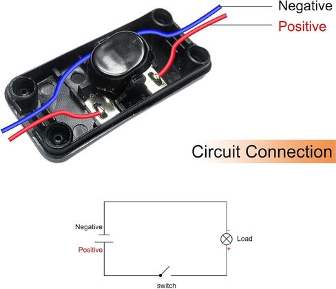 Rocker Switch Push Button ON/Off Power Switch DC 12V AC 250V 2A Inline Switch for LED Light Lamp, Accepts1-2 Core Round or Flat Wire, 10 PCS Torpedo Switch in Saudi Arabia