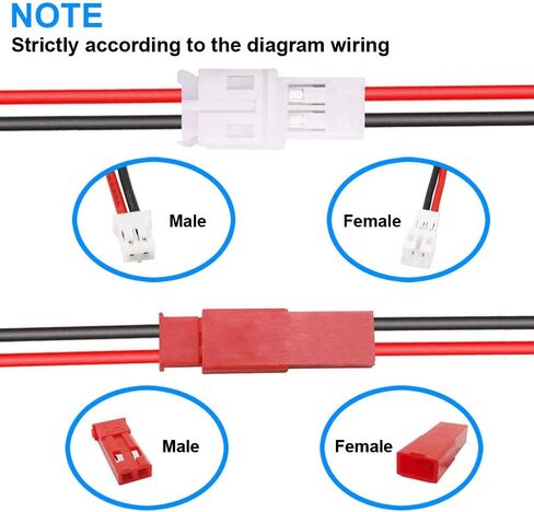 10Pairs 26AWG JST PH2.0 Plug Connector Cable 2/3/4 Pin Female Male 200mm JST Connector Wire for Battery JJRC H36 H67 Blade Inductrix E010 E013 in Saudi Arabia