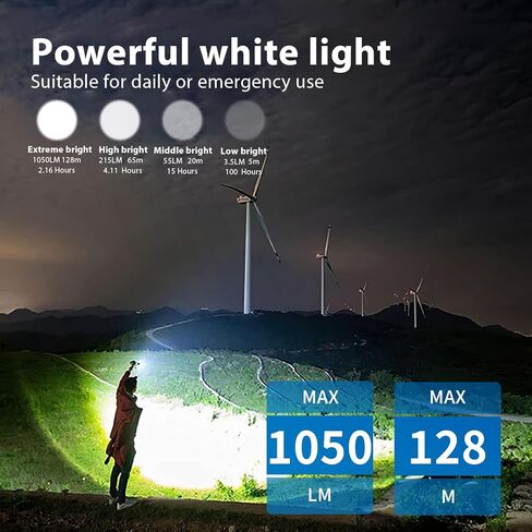 TrustFire Mini X3 Rechargeable EDC Flashlight with White Light, Flood Light, UV and Green Beam, 1050 Lumens Portable Flat Flashlights, Fourfold Light Sources Pocket Lights for Emergency (Black) in Kuwait