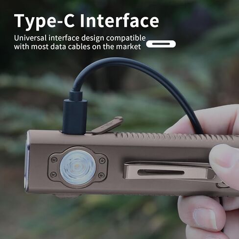 TrustFire Mini X3 Rechargeable EDC Flashlight with White Light, Flood Light, UV and Green Beam, 1050 Lumens Portable Flat Flashlights, Fourfold Light Sources Pocket Lights for Emergency (Black) in Kuwait