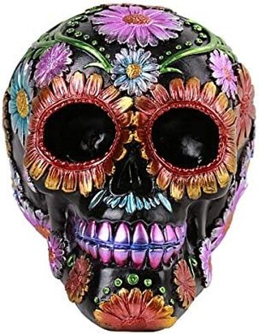 Pacific Giftware Day of The Dead Floral Skull Home Tabletop Decorative Resin Figurine in Saudi Arabia