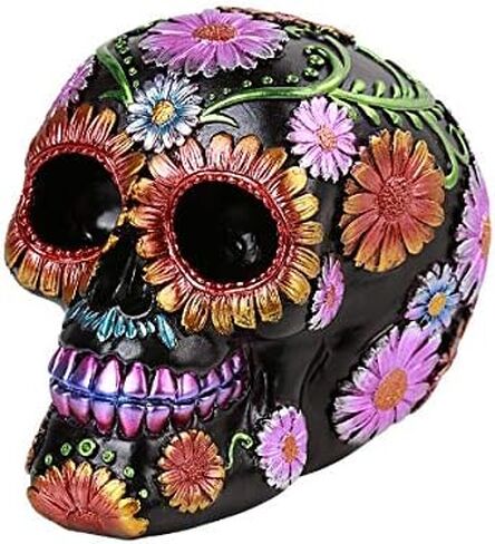 Pacific Giftware Day of The Dead Floral Skull Home Tabletop Decorative Resin Figurine in Saudi Arabia