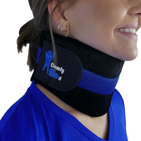 ComfyMed® Neck Brace CM-NB18 Cervical Neck Support Collar for Men and Women (LGE (15"-18")) in Saudi Arabia