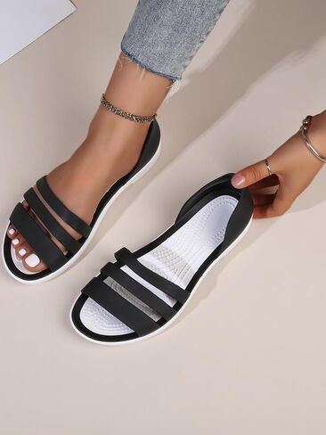 SweatyRocks Women's Casual Open Toe Sandals Strappy Warp Outdoor Slides Slippers in Saudi Arabia