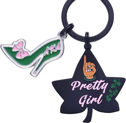 1908 Aka Sorority Keychain Ivy Leaf Keyrings Aka Sorority Gifts for Women Girls Sorority Paraphernalia Gifts in Saudi Arabia