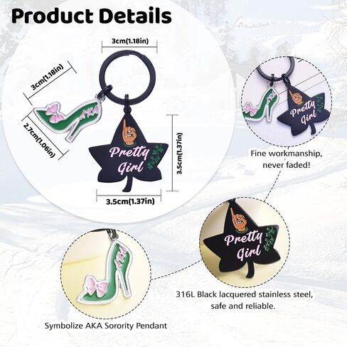 1908 Aka Sorority Keychain Ivy Leaf Keyrings Aka Sorority Gifts for Women Girls Sorority Paraphernalia Gifts in Saudi Arabia