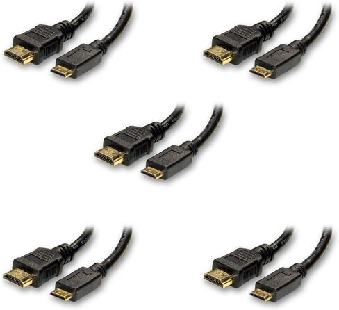 2 Pack, Gold Plated HDMI to HDMI Mini Cable, 3 Feet, CNE457500 in Saudi Arabia