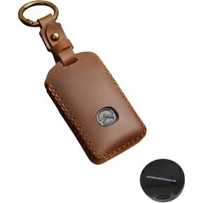 Leather Key Fob Case Compatible with Mazda 3,Mazda 3 Hatchback,Mazda 6,CX-5,CX-50,CX-3,CX-30,CX-9,CX-90 2020-2024
