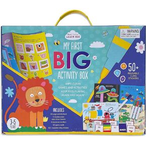 Parragon My First Big Activity Box for Kids Ages 3-5: Wipe Clean Boards, Activity Book, Game Cards, Reusable Stickers & Dry Erase Markers - Mazes, Search & Find, Games, & More!