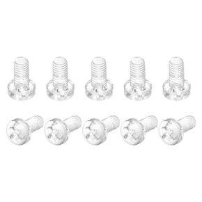 uxcell M3x6mm Plastic Phillips Bolts 50pcs PC Pan Head Machine Screws Transparent