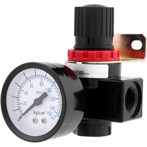 BR3000 G3/8'' Air Control Compressor,High Accuracy,Sensitive Reaction and Locking Firmly,Pressure Regulating Regulator Valve With Gauge