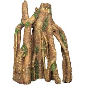 Aquarium Resin Tree Trunk Ornament - Fish Tank Wood House Decor, Betta Fish or Other Pets Can Swim Through The Branches
