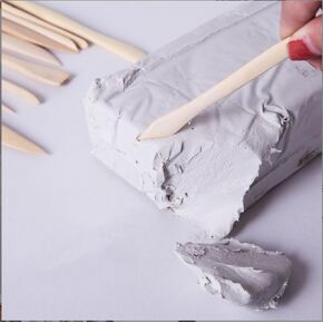 Non-Sticky Oven Bake Clay.White.with Sculpting Tools and Accessories.14Paints & More, Gift for Children and Artists.DIY Kits, Parent-Child Interaction.