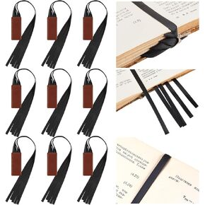 Outus 9 Pieces Bible Ribbon Bookmark Multi Ribbon Page Markers Artificial Leather Bookmark with Ribbons for Books (Colorful Ribbon)