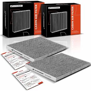 A-Premium 2-PC Cabin Air Filter with Activated Carbon - Compatible with Hyundai & Kia Vehicles - Accent, Tucson, Veloster, Genesis Coupe, Forte Koup, Rio, Rondo, Sportage
